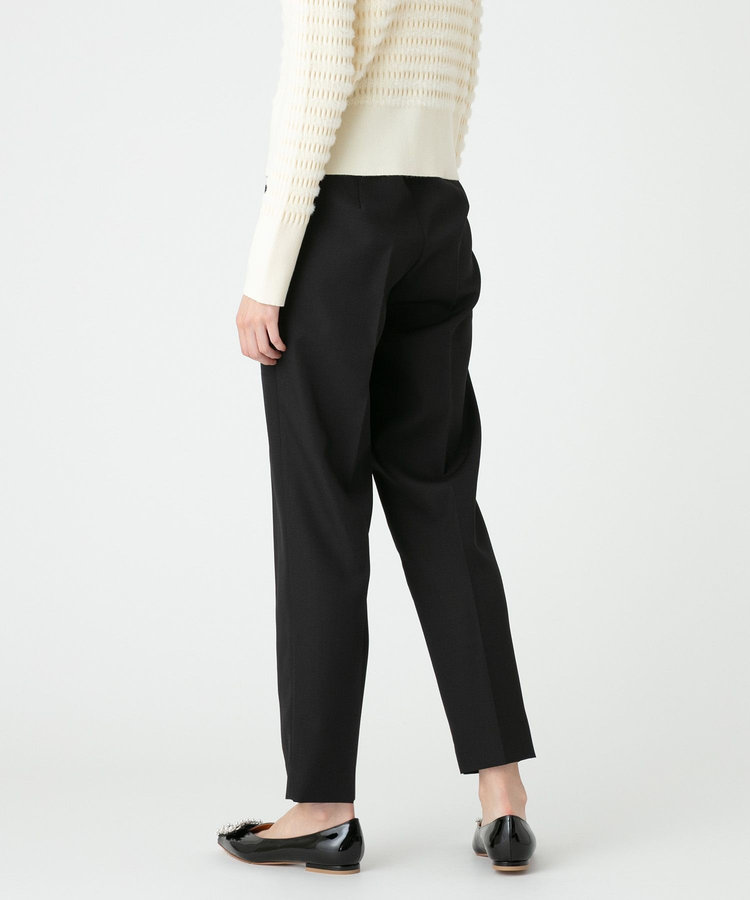 LOULOU WILLOUGHBY 【LOULOU WILLOUGHBY】T/Wギャバテーパードパンツ ブラック (95)