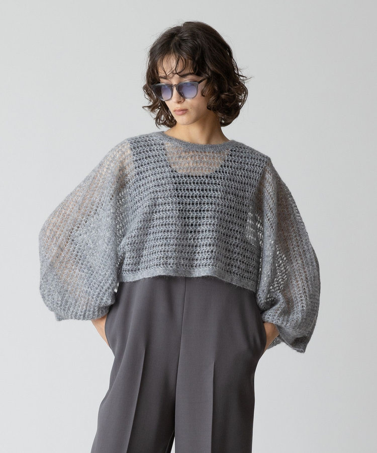 allureville ドライモヘヤメッシュプルオーバー ライトグレー (91)