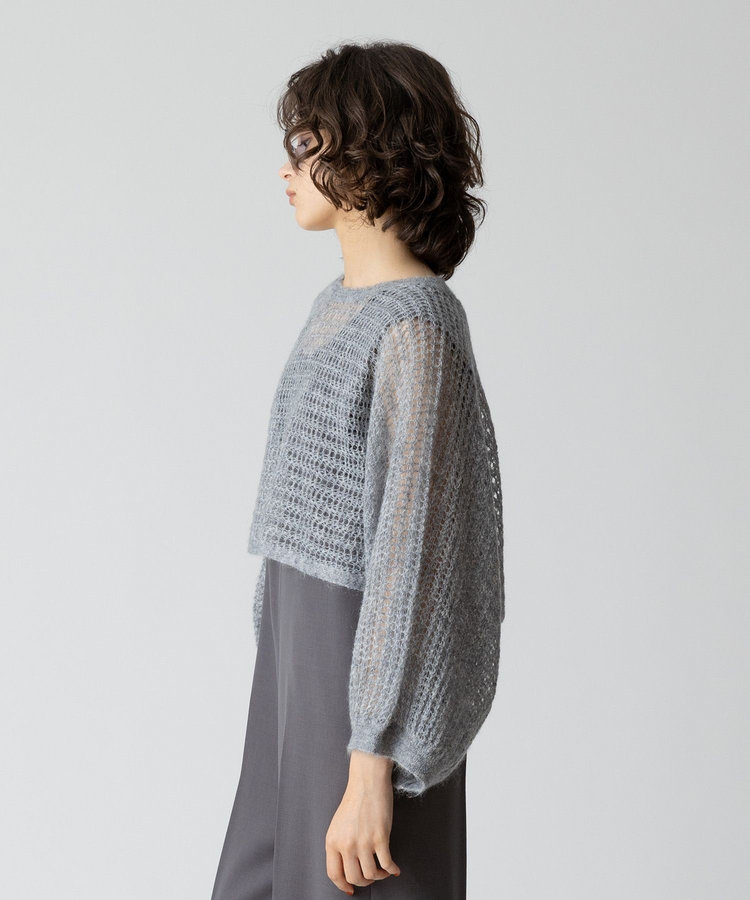 allureville ドライモヘヤメッシュプルオーバー ライトグレー (91)