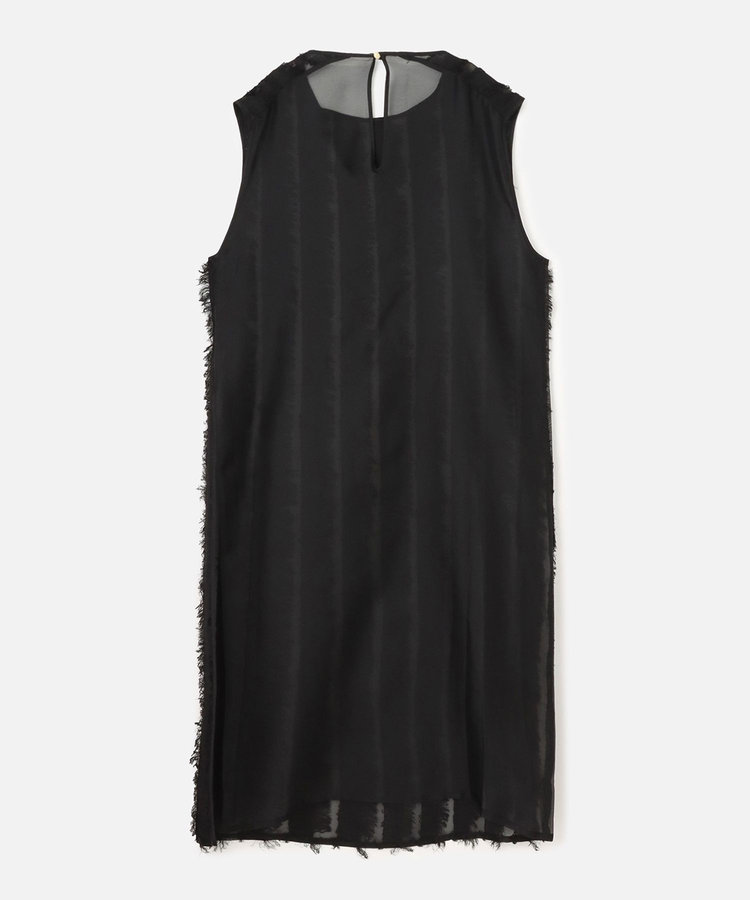 allureville ストライプカットジャガードナローワンピース ブラック (95)