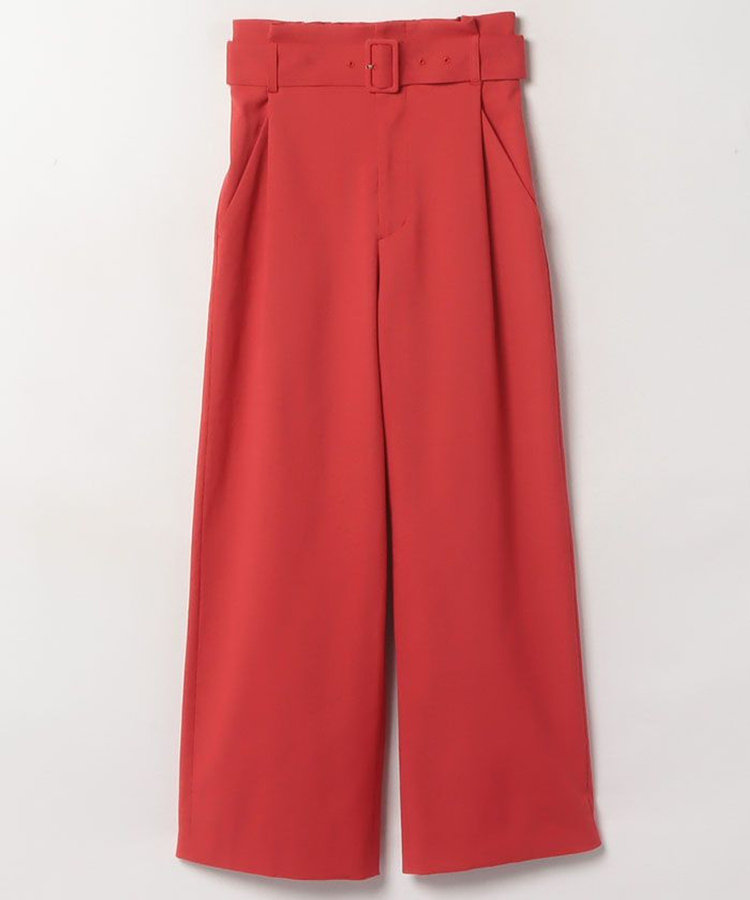 allureville シェルタリングビッグバックルパンツ レッド (43)
