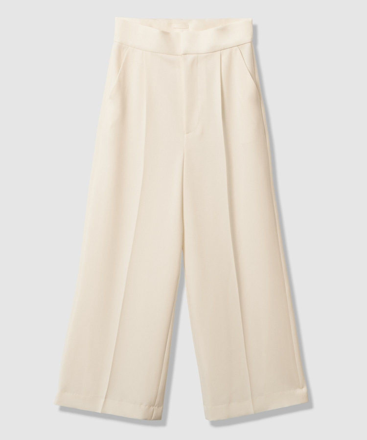 LOULOU WILLOUGHBY 【LOULOU WILLOUGHBY】ダブルクロスハイウエストサロペットパンツ オフホワイト (02)