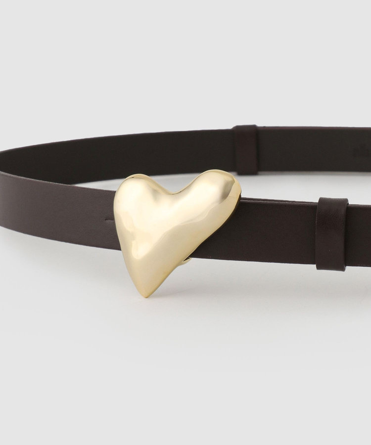 allureville ハートバックルアジャストベルト ダークブラウン (82)