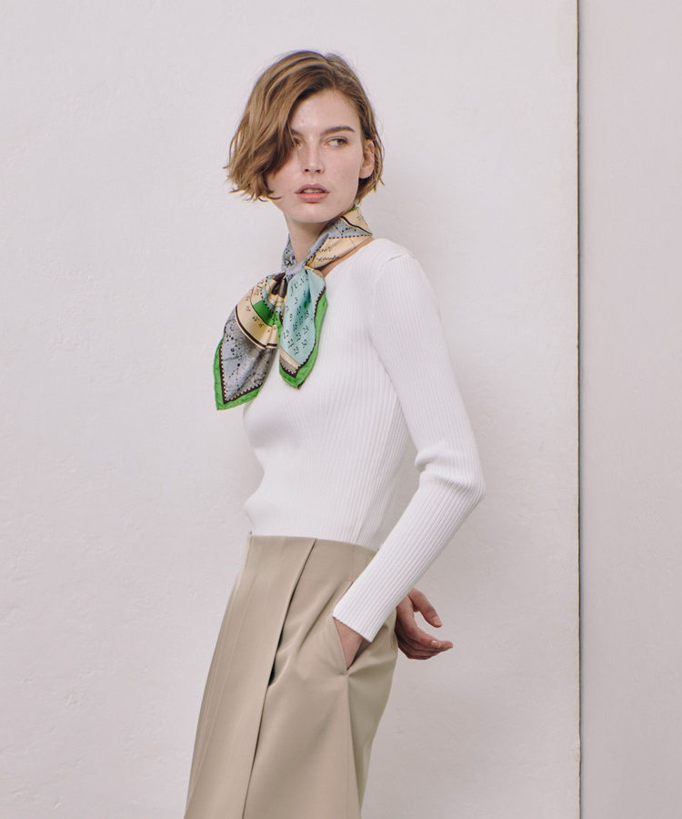 allureville リブキリカエデザインプルオーバー オフホワイト (02)