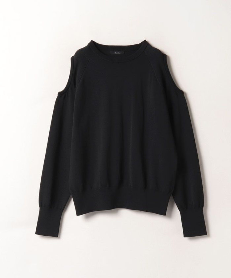 allureville オープンショルダープルオーバー ブラック (95)