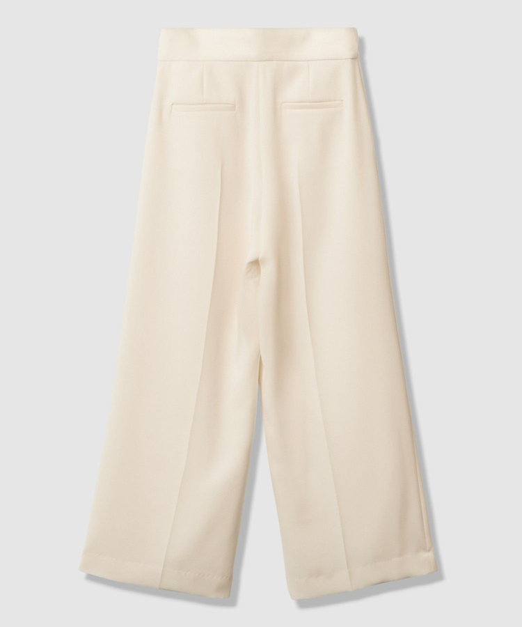 LOULOU WILLOUGHBY 【LOULOU WILLOUGHBY】ダブルクロスハイウエストサロペットパンツ オフホワイト (02)
