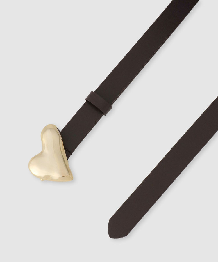 allureville ハートバックルアジャストベルト ダークブラウン (82)