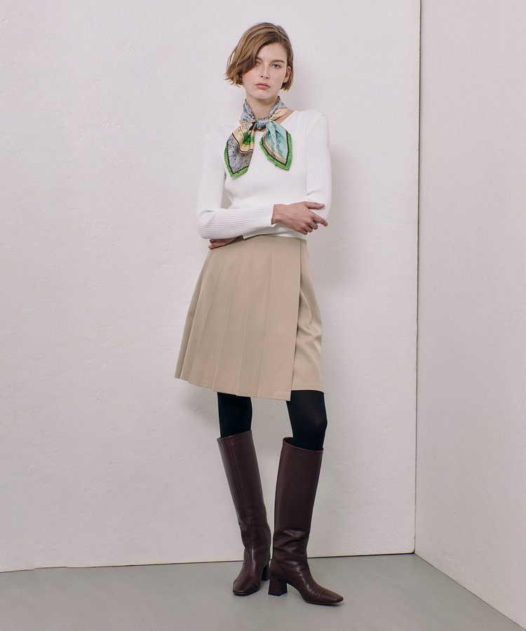 allureville リブキリカエデザインプルオーバー オフホワイト (02)