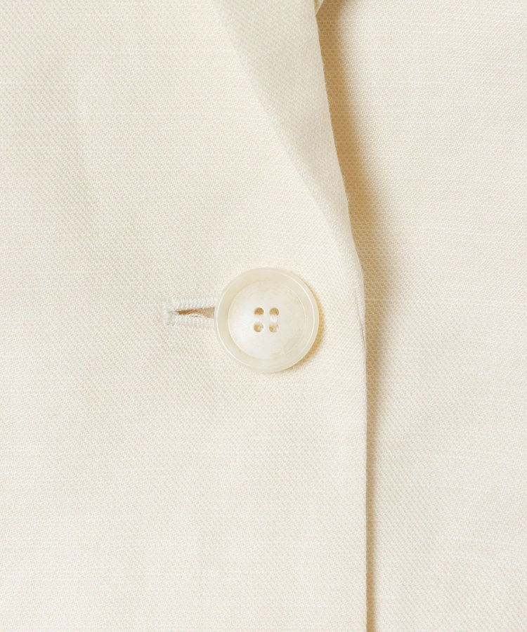 allureville 【セットアップ対応可能】リネンコンシャークスキンハーフスリーブジャケット オフホワイト (02)