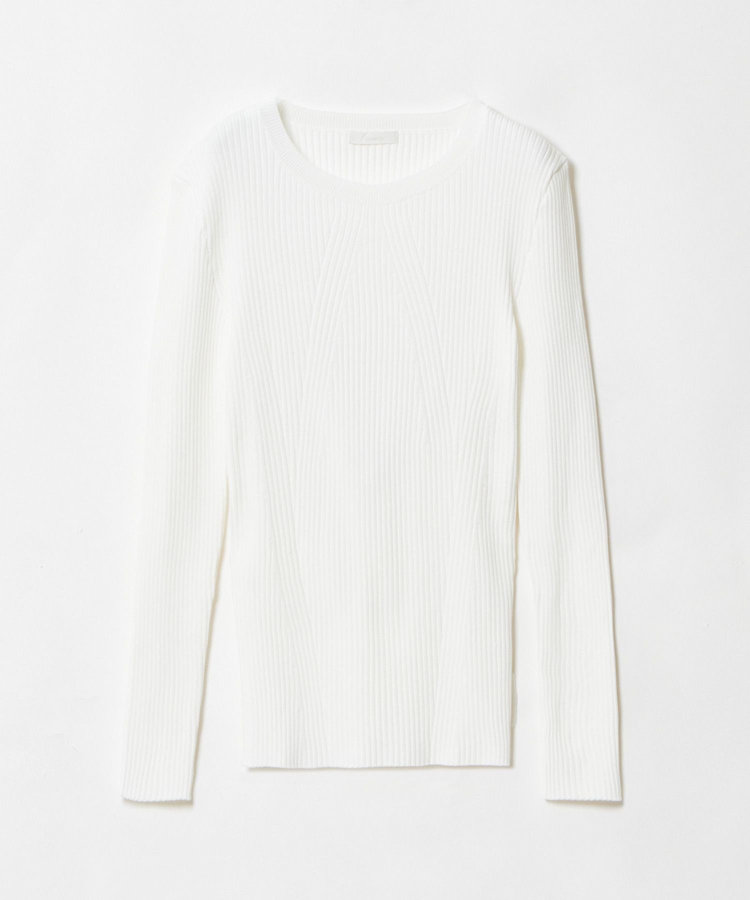 allureville リブキリカエデザインプルオーバー オフホワイト (02)