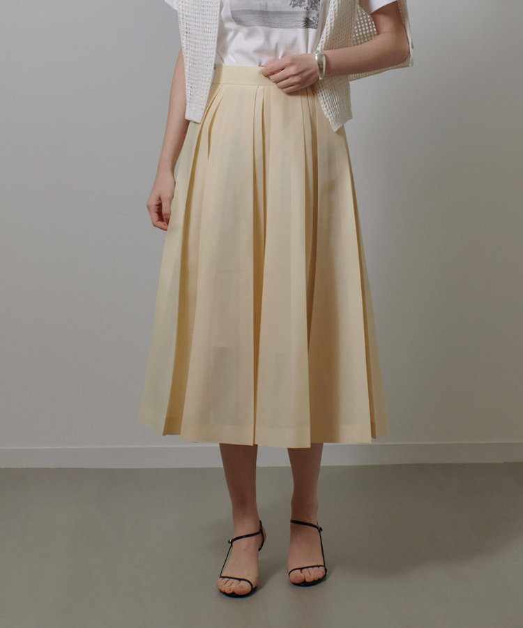 allureville シアオーガンプリーツスカート イエロー系 (26)