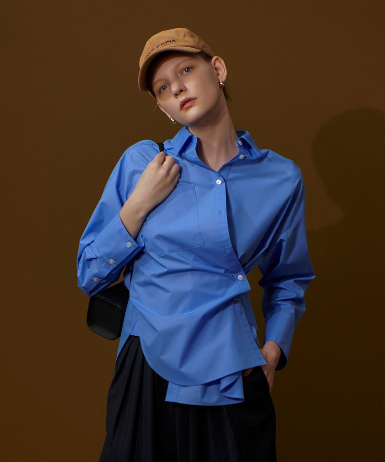 allureville カシュクール2WAYシャツ ブルー (61)