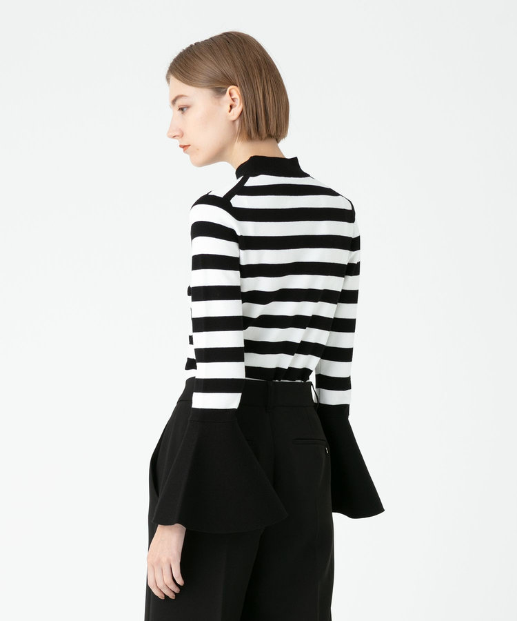 LOULOU WILLOUGHBY 【LOULOU WILLOUGHBY】トランペットカフプルオーバー ブラック (96)