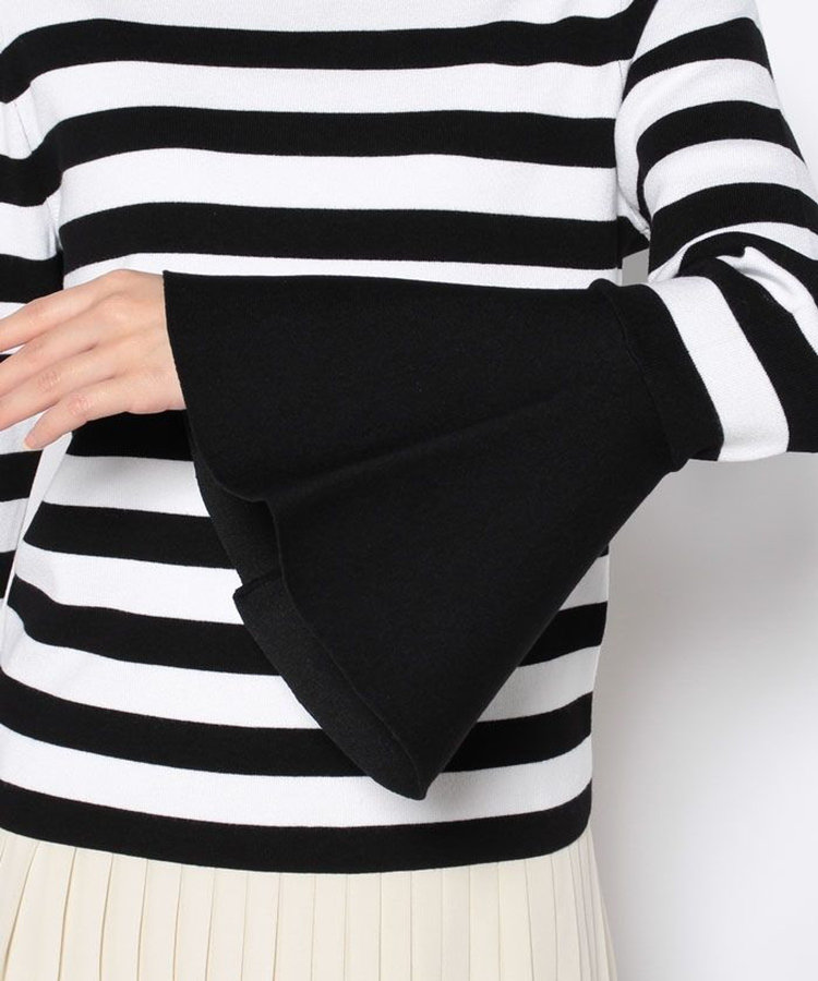 LOULOU WILLOUGHBY 【LOULOU WILLOUGHBY】トランペットカフプルオーバー ブラック (96)