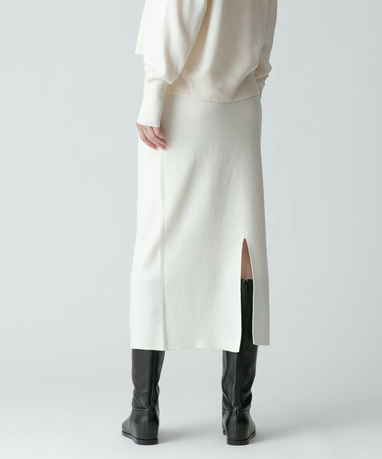 allureville 【セットアップ対応商品】ウールスムースタイトスカート オフホワイト (02)