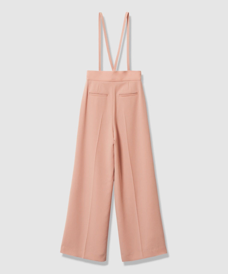 LOULOU WILLOUGHBY 【LOULOU WILLOUGHBY】ダブルクロスハイウエストサロペットパンツ ピンク (41)