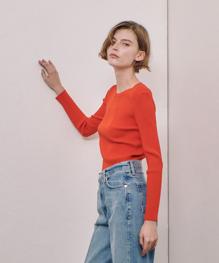 allureville リブキリカエデザインプルオーバー オレンジ (31)