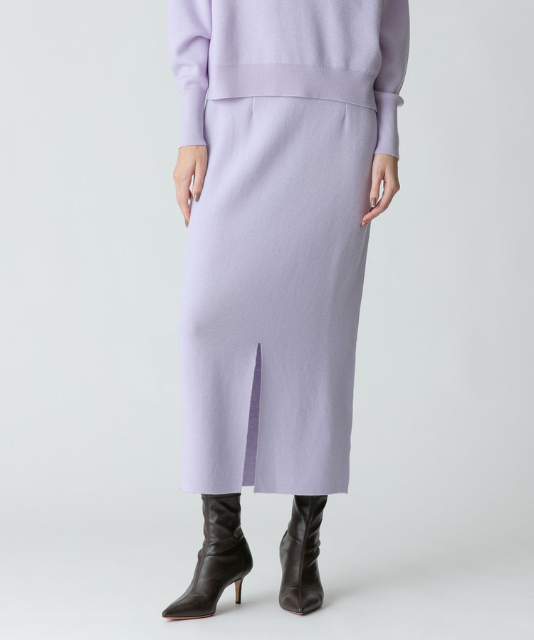 allureville 【セットアップ対応商品】ウールスムースタイトスカート ラベンダー (53)