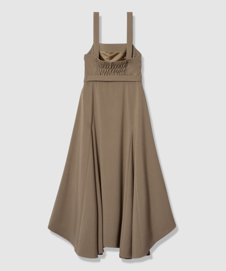 allureville イレギュラーヘムジャンパースカート モカ (85)