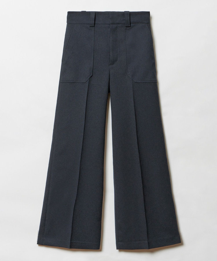 allureville 【セットアップ対応可能】麻調カルゼワイドパンツ ネイビー (65)