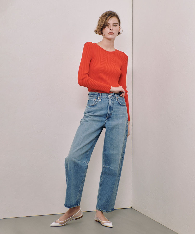 allureville リブキリカエデザインプルオーバー オレンジ (31)