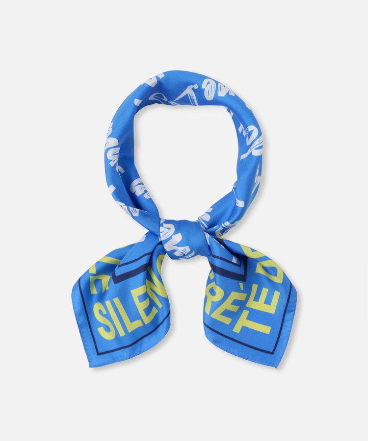 allureville フォントロゴスカーフ ブルー (61)