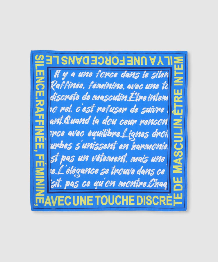 allureville フォントロゴスカーフ ブルー (61)