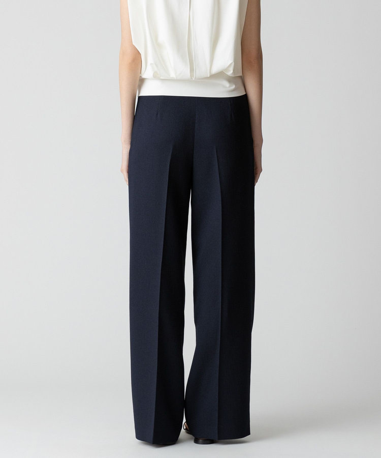 allureville 【セットアップ対応可能】麻調カルゼワイドパンツ ネイビー (65)