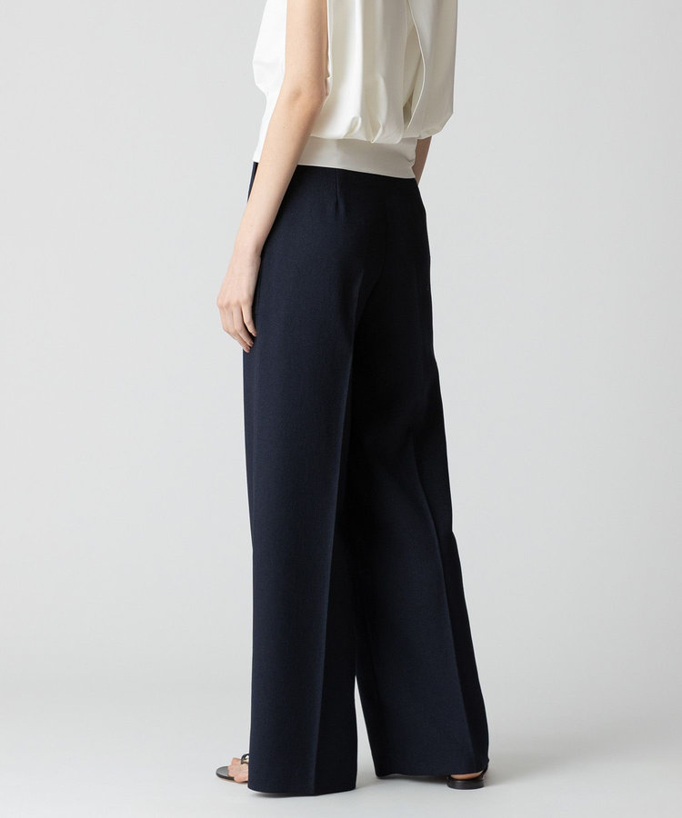 allureville 【セットアップ対応可能】麻調カルゼワイドパンツ ネイビー (65)