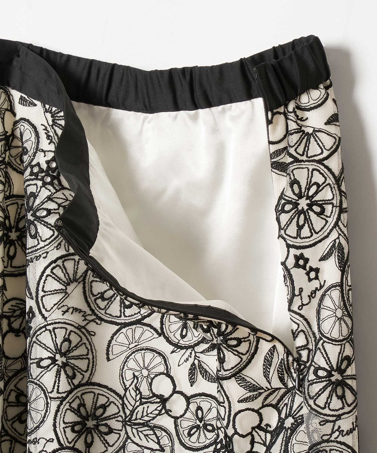 LOULOU WILLOUGHBY 【LOULOU WILLOUGHBY】フルーツチュールスカート ベージュ系 (19)