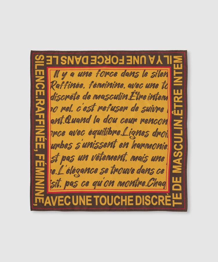 allureville フォントロゴスカーフ ブラウン (81)