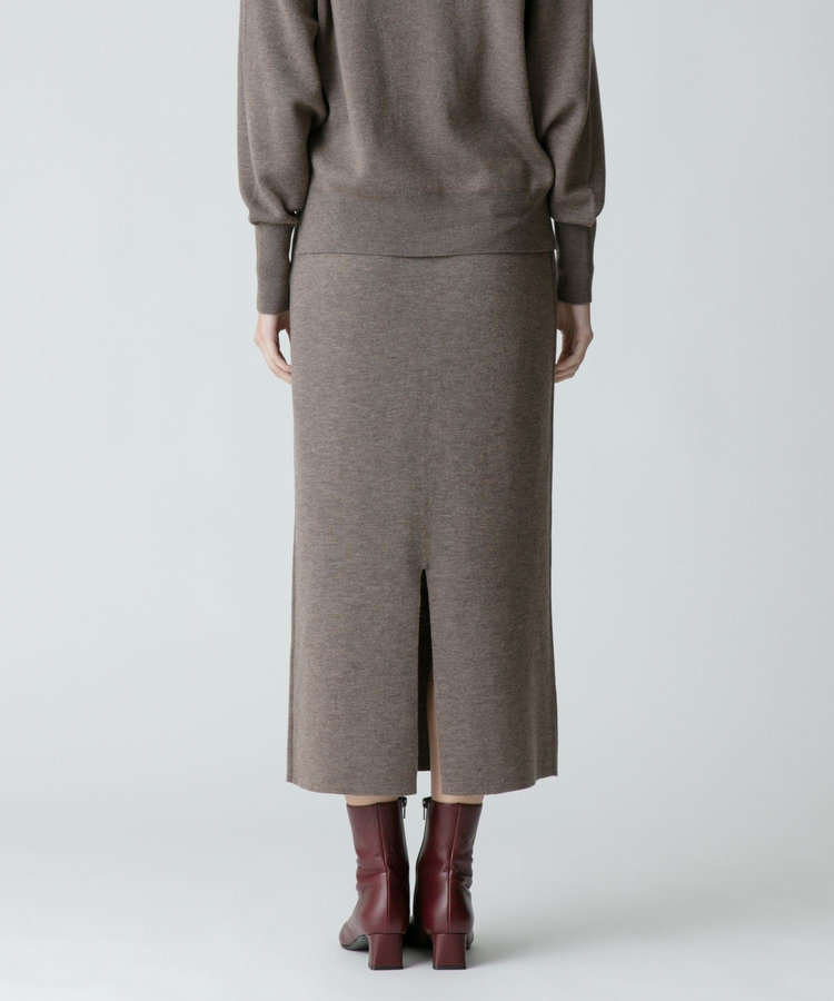 allureville 【セットアップ対応商品】ウールスムースタイトスカート モカ (85)