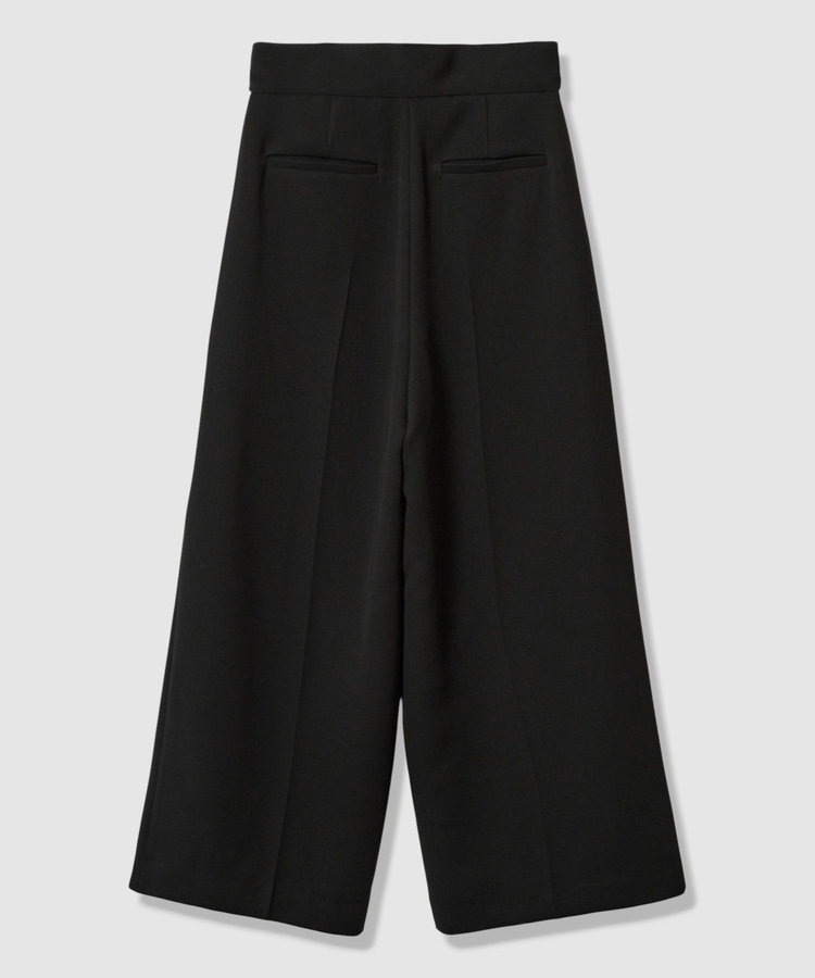 LOULOU WILLOUGHBY 【LOULOU WILLOUGHBY】ダブルクロスハイウエストサロペットパンツ ブラック (95)