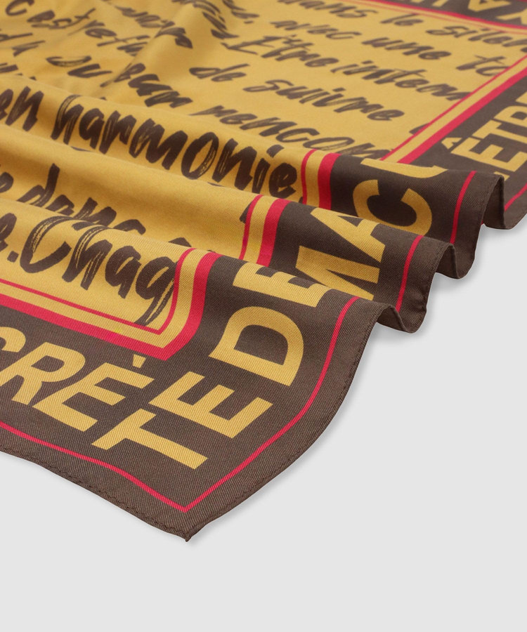 allureville フォントロゴスカーフ ブラウン (81)